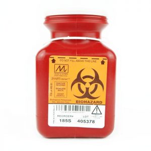 Needle Sharp Container, 0.7 Qt, Ideal for Carry-on Use.
