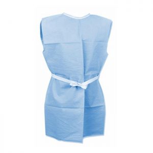 Paper Gown / Blue 41"L x 24.5W