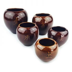 Porcelain Suction Cupping Device - The Classic 5 Element Symbol Cupping